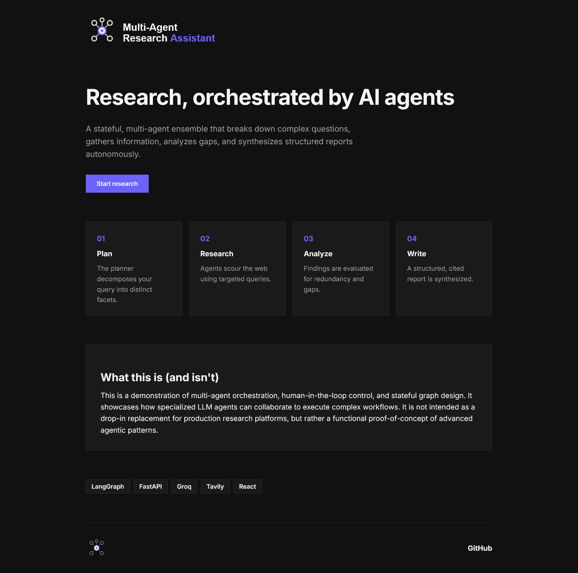 Multi-Agent Research Assistant preview
