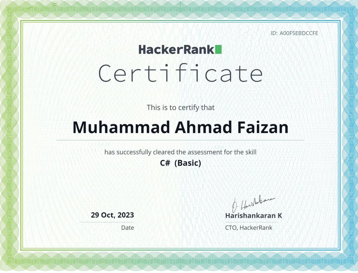 C# (Basic) — HackerRank