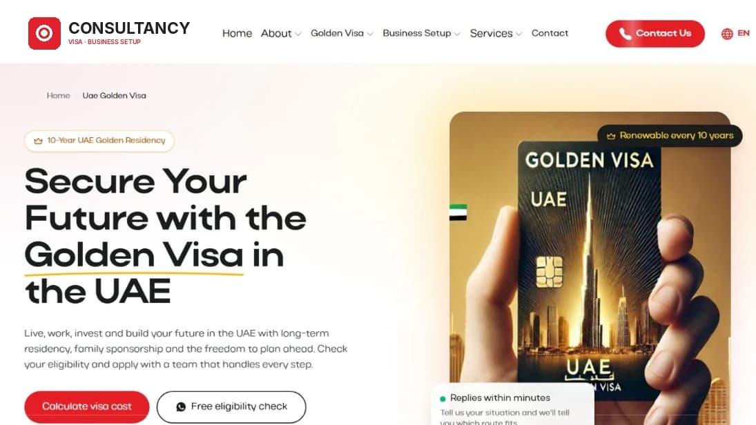 Multilingual Website for a UAE Visa & Residency Consultancy preview