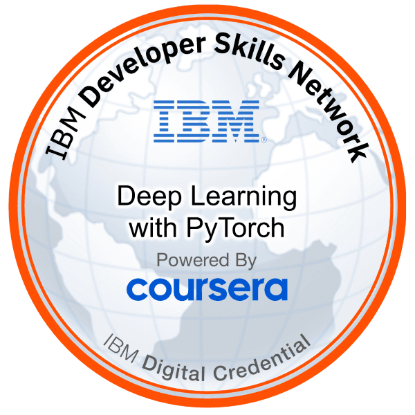 Deep Learning with PyTorch — IBM · Coursera