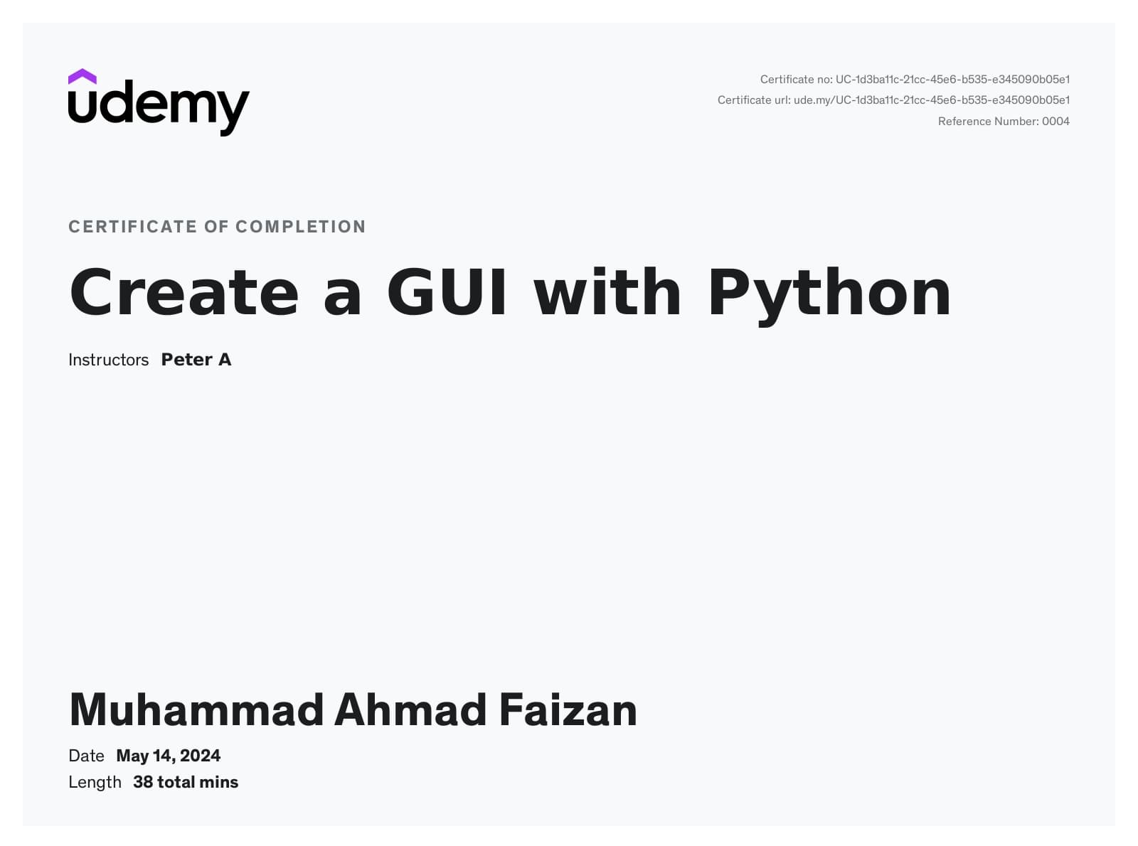 Create a GUI with Python — Udemy